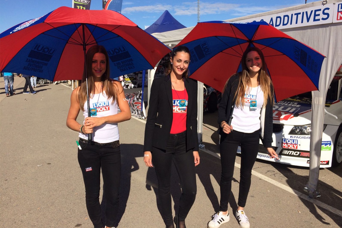 Siglo XXI Azafatas en el Gran Premio de MotoGP en Valencia